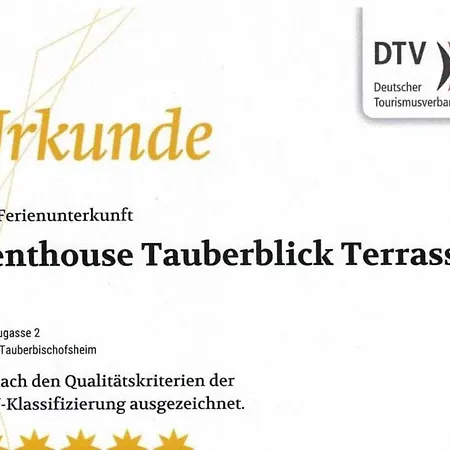 Penthouse Tauberblick Terrace Nyaraló